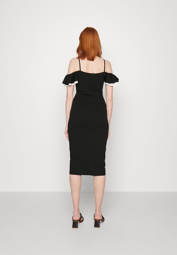 WAL G. SIMAH FRILL MIDI DRESS