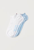 Tommy Hilfiger 4 PACK - Sneaker socks - light blue/white