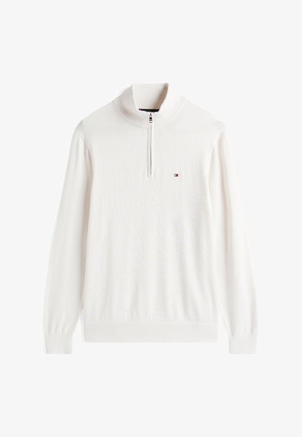 Tommy Hilfiger QUARTER ZIP MOCK NECK - Jumper - ivory petal
