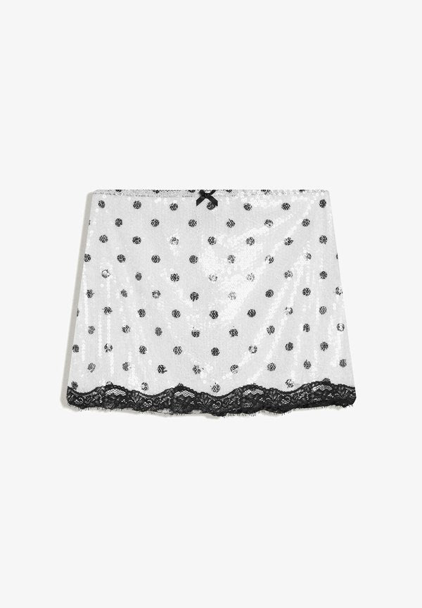 Bershka A-line skirt - white