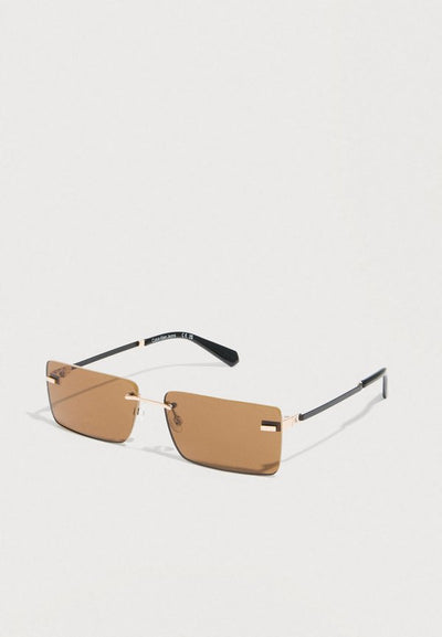 Calvin Klein Jeans UNISEX - Sunglasses - gold-coloured/brown