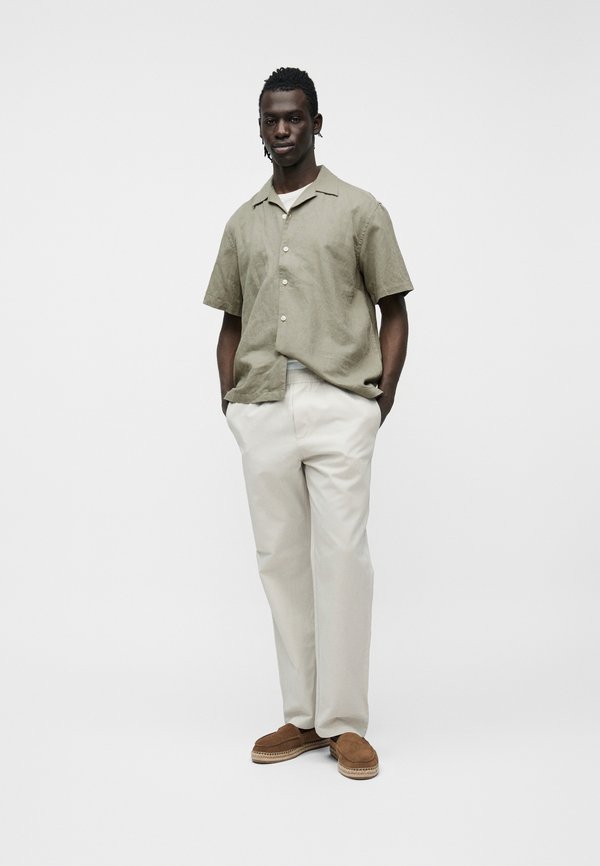 Selected Short sleeved linen blend
