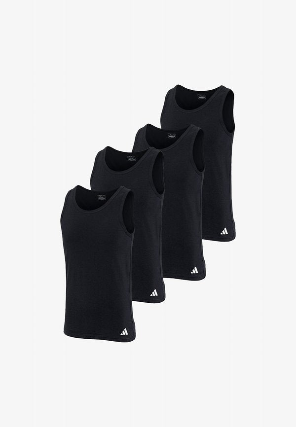 adidas Sportswear 4 PACK - Undershirt - schwarz