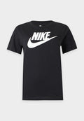 Nike Sportswear CLUB TEE - Print T-shirt - black/white