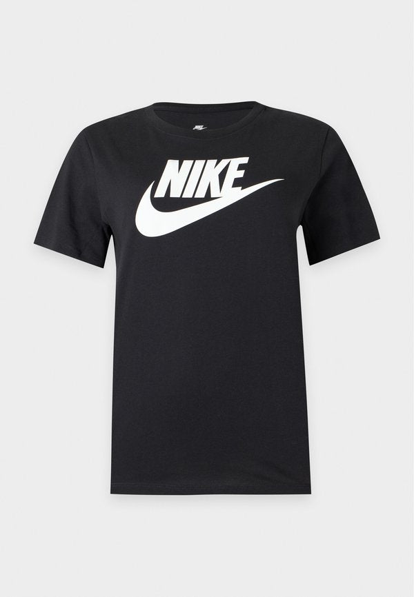 Nike Sportswear CLUB TEE - Print T-shirt - black/white