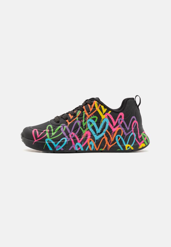 Skechers UNO LITE - Trainers - black/multi-coloured