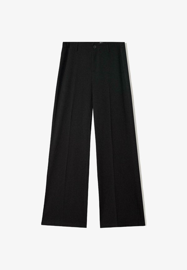 Bershka Trousers - black