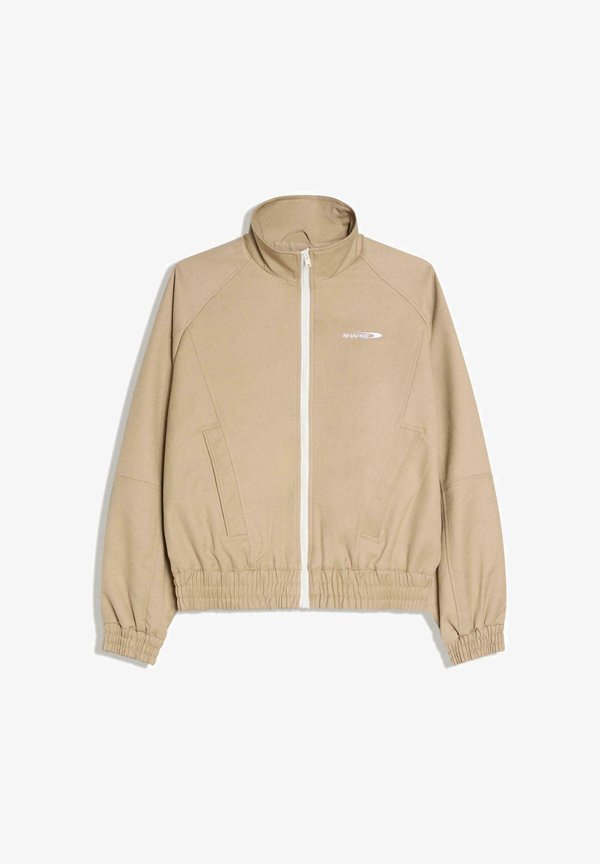 Bershka HIGH NECK SHAPES - Light jacket - camel