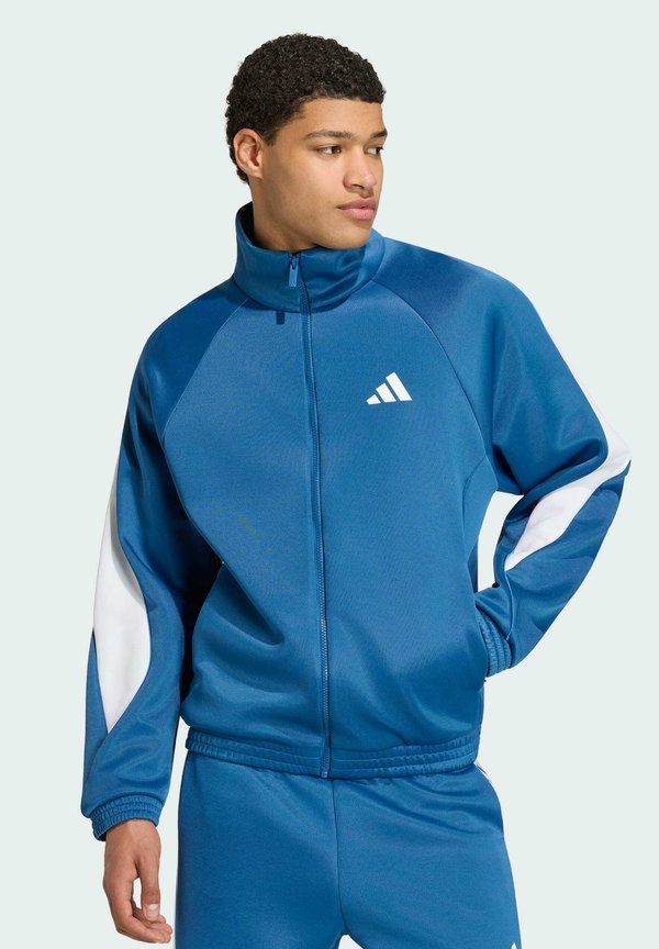 adidas Sportswear M STADIUM TT - Training jacket - dusky petrol/white ray blue