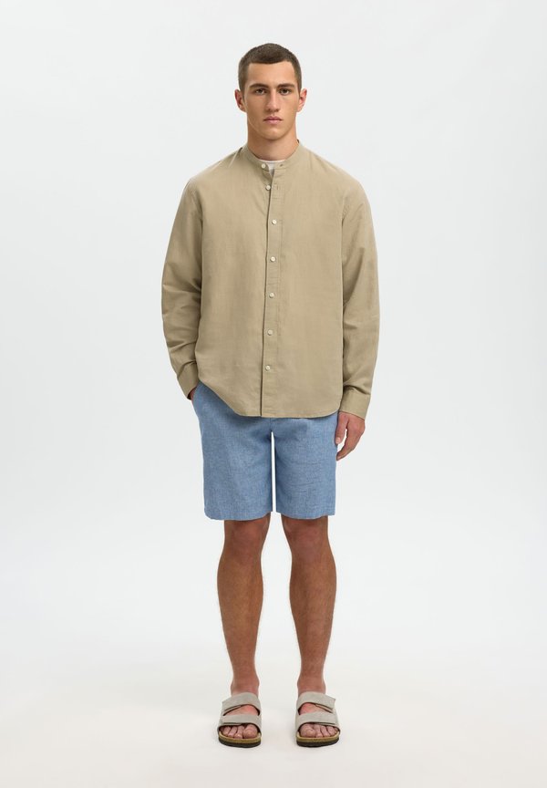 Selected Long sleeved linen blend