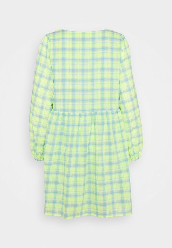 Noisy May Petite NMNEON  V NECK CHECK DRESS