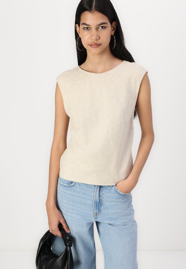 Abercrombie & Fitch Linen blend skimming shell top