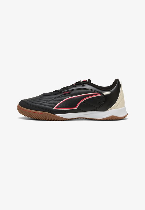 Puma PRESSING FUTSALSCHUHE UNISEX - Indoor football boots - black-ultra red- white