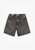 Levi's® HIGH BAGGY SHORT - Denim shorts - black denim