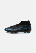 adidas Performance F50 HYPERFAST LEAGUE MID FIRM GROUND UNISEX - Firm-ground football boots - core black/lucid ray blue