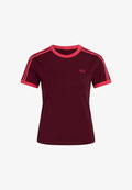 adidas Originals 3-STRIPES SLIM T-SHIRT - Print T-shirt - maroon power pink