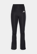 adidas Performance OPTIME ESSENTIALS WORKOUT 3 STRIPES FLARED - Leggings - black/white