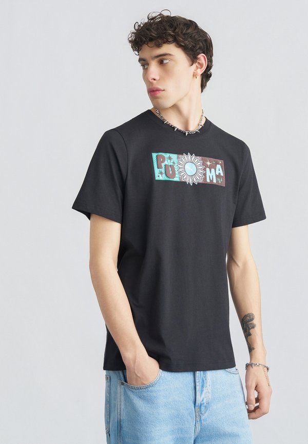 Puma Print T-shirt - puma black
