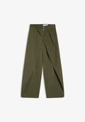 Bershka PLEATED BARREL - Trousers - khaki