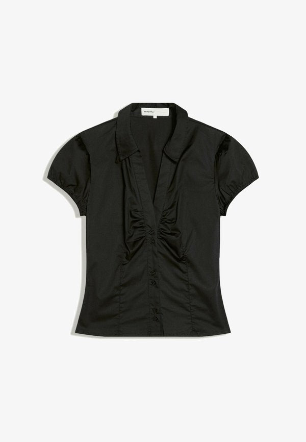 Bershka SHIRT 01337710 - Button-down blouse - black