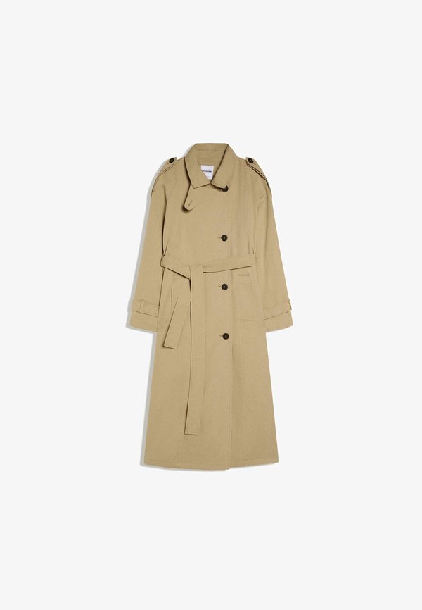 Bershka LONG TRENCH COAT - Trenchcoat - sand