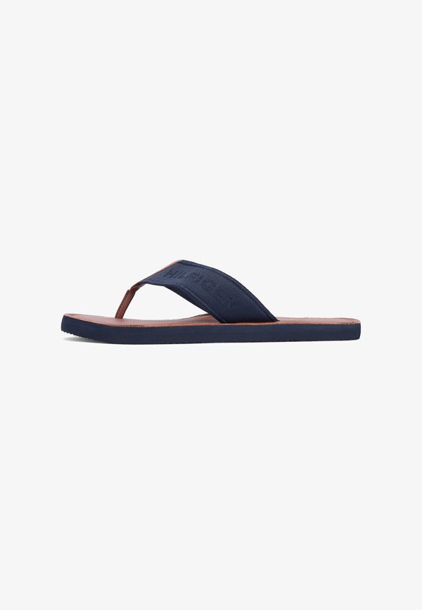 Tommy Hilfiger JACQUARD LOGO FLIP-FLOPS - T-bar sandals - desert sky