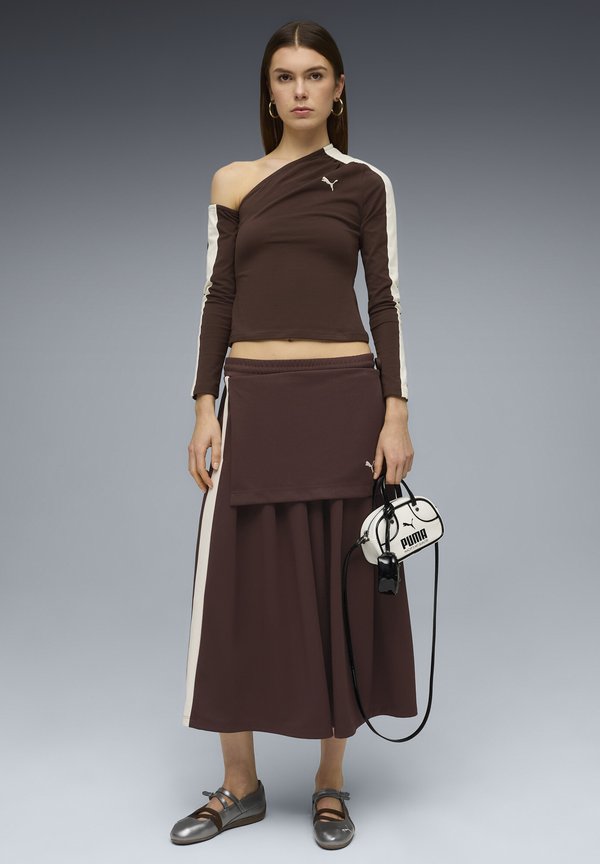 Puma ASYMMETRIC  - Long sleeved top - chocolate brown