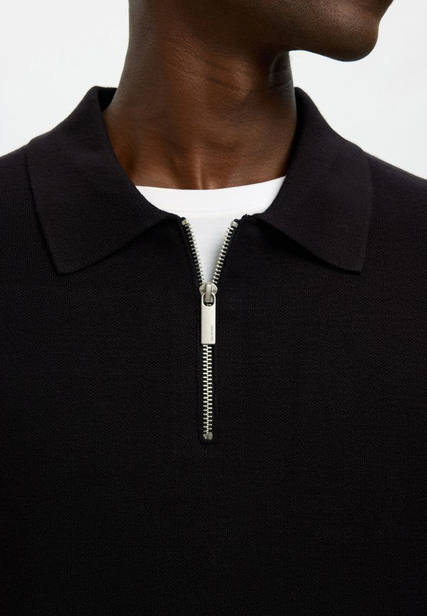 Selected SLHTELLER FN RELAXED HALF ZIP POLO NOOS