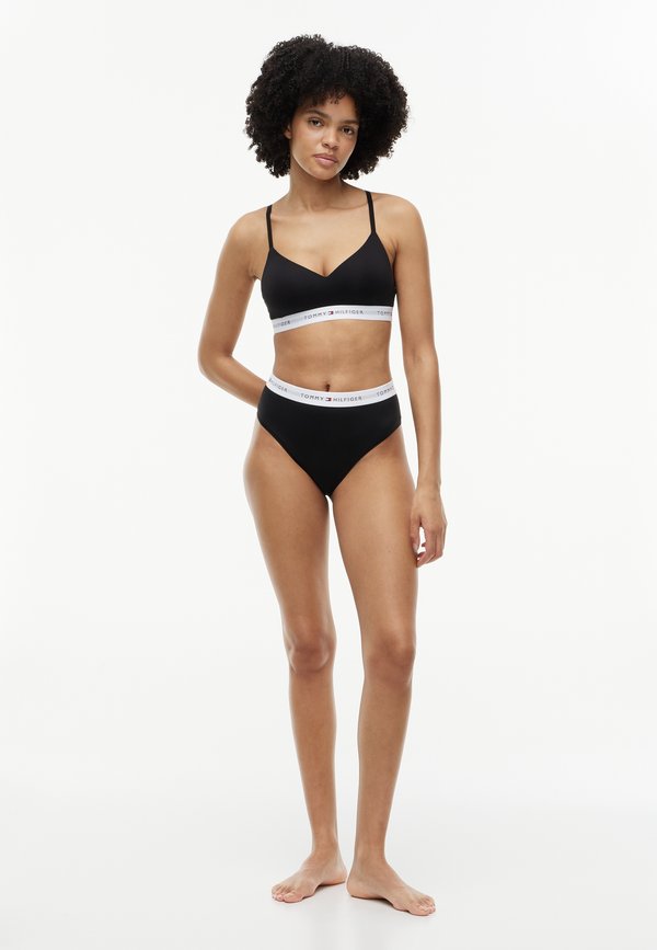 Tommy Hilfiger HIGH WAIST SIGNATURE MICRO - Briefs - black