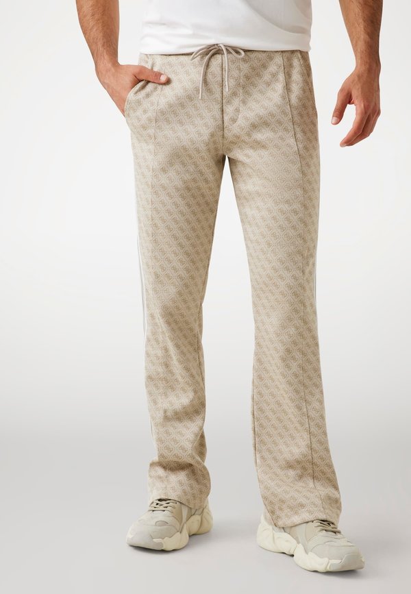 Guess REGULAR FIT LOGO - Tracksuit bottoms - hellbraun