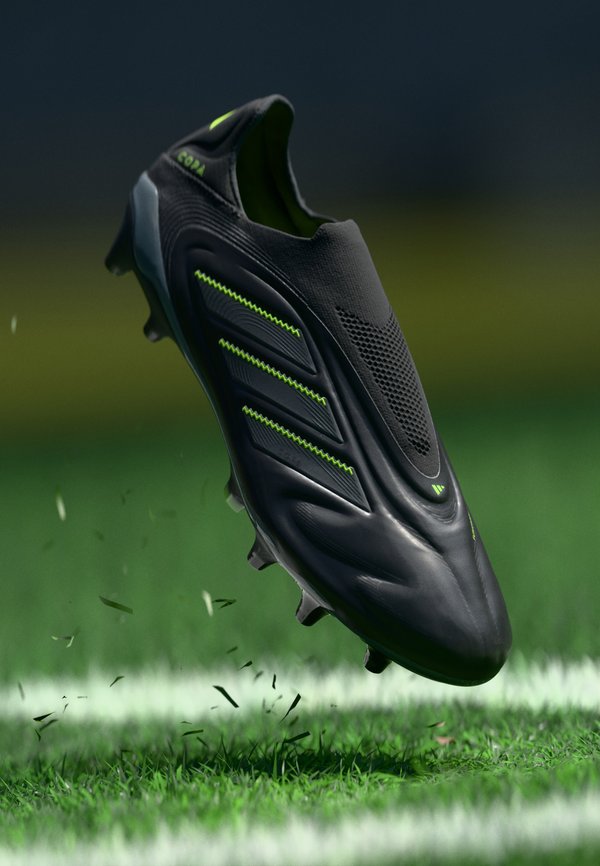 adidas Performance COPA PURE III ELITE LACELESS FIRM GROUND FOOTBALL BOOTS - Firm-ground football boots - core black/dgh solid grey/lucid lemon