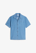 Tommy Hilfiger CAMP COLLAR SHIRT SEASONAL QUALITY - Shirt - mid blue denim