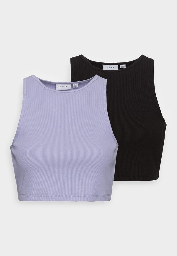VILA VIFELIA CROPPED TANK TOP 2PACK