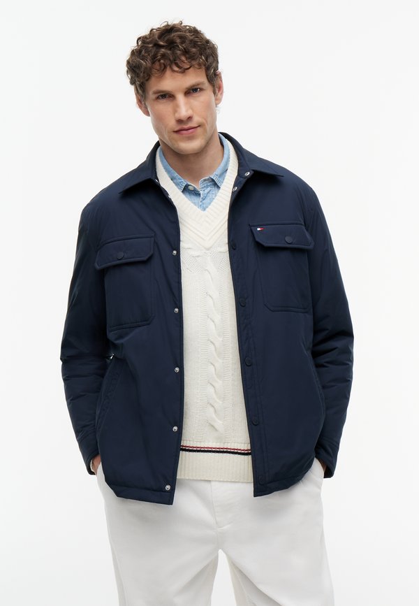 Tommy Hilfiger PACKABLE LW SHIRT JACKET - Summer jacket - navy blue