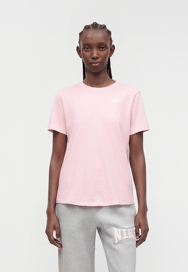 Nike Sportswear CLUB TEE - Basic T-shirt - pink foam/white