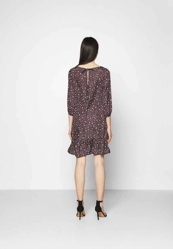 NU-IN CREW NECK TIERED MINI DRESS