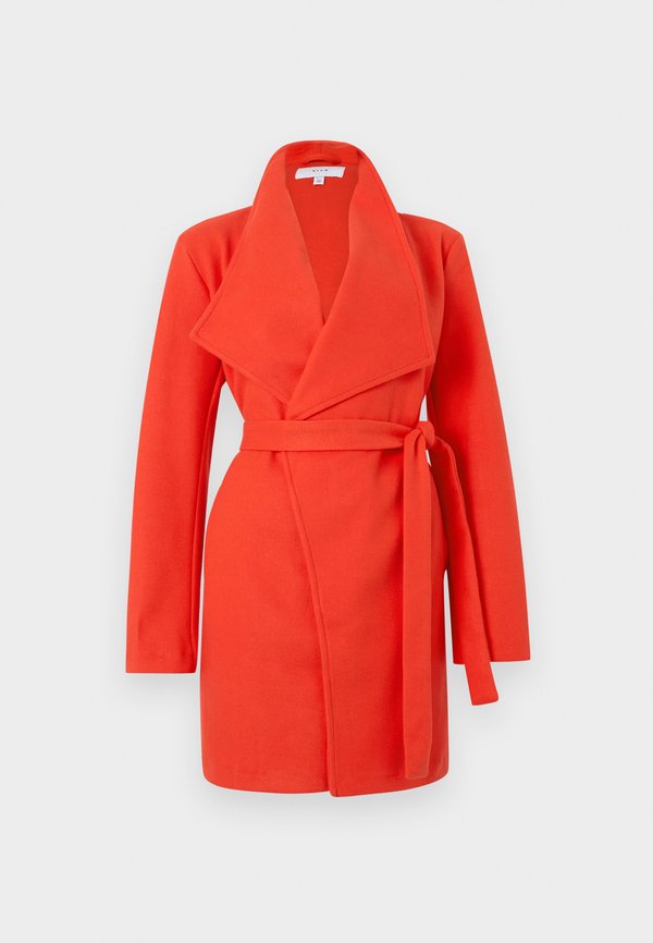 VILA VICOOLEY COLLAR BELT COAT