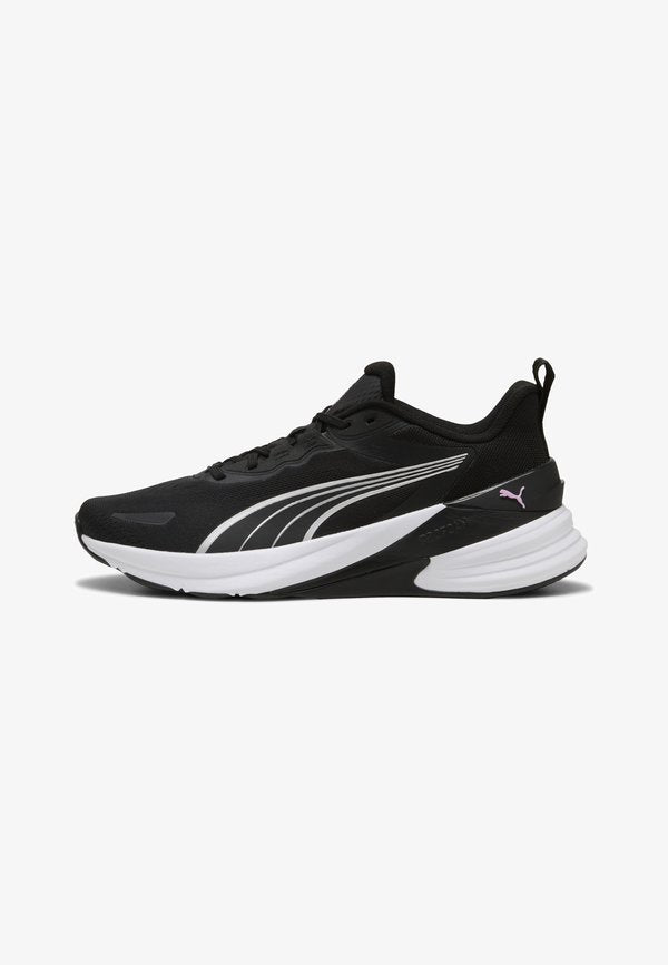 Puma ACTION PRO  - Training shoe - black- white-mauve glow- silver