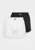 adidas Originals 2 PACK - Boxer shorts - black/white