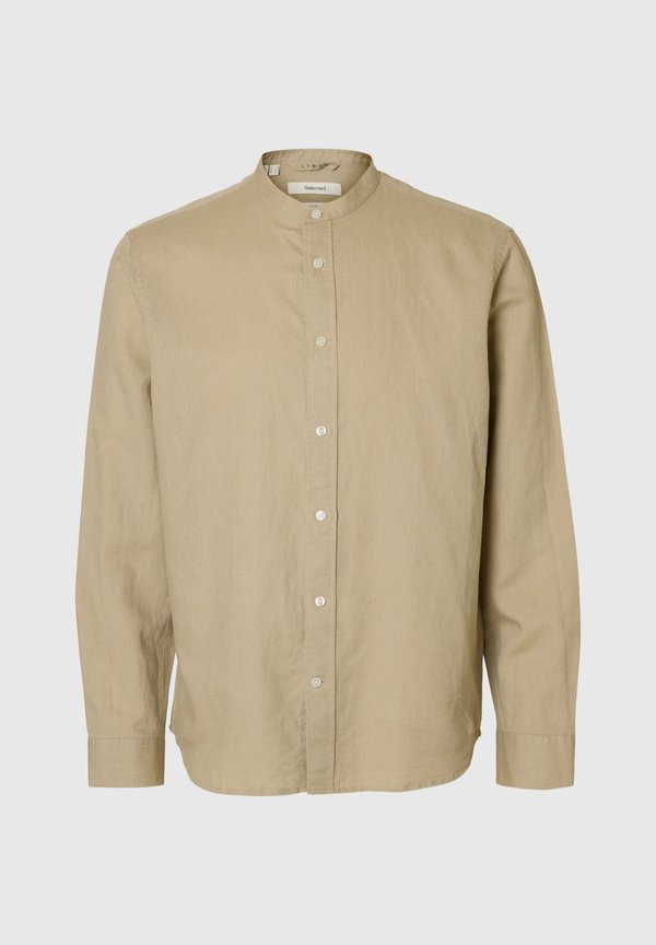 Selected Long sleeved linen blend