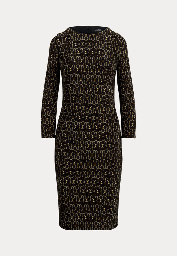 Lauren Ralph Lauren ROMEE CHAIN PRINT THREE QUARTER SLEEVE DRESS