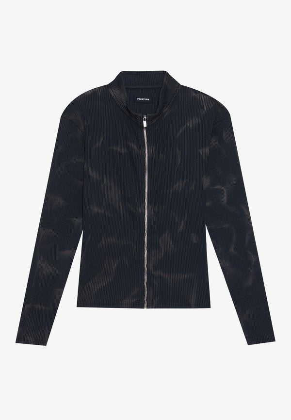 YOURTURN by Zalando MUSCLE FIT WASHED ZIP-UP SWEATSHIRT