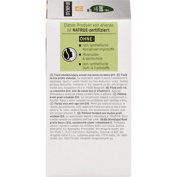 Anti Aging Gesichtsfluid Q10 alverde MEN