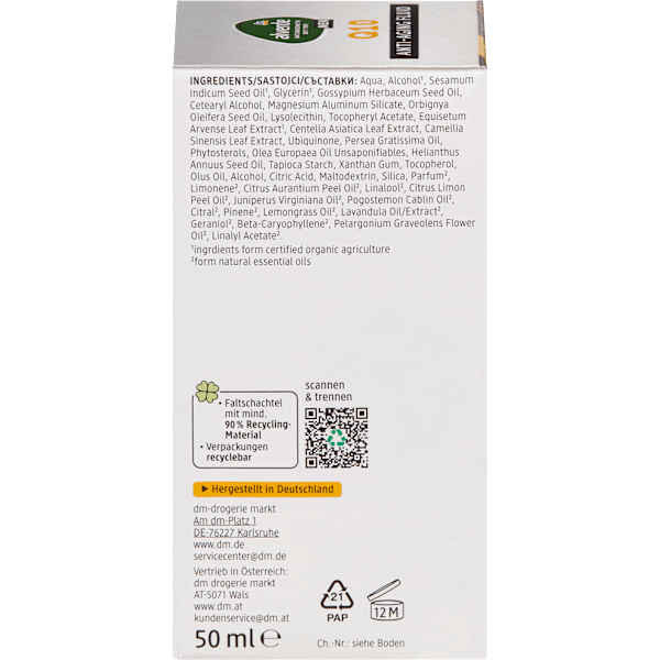 Anti Aging Gesichtsfluid Q10 alverde MEN