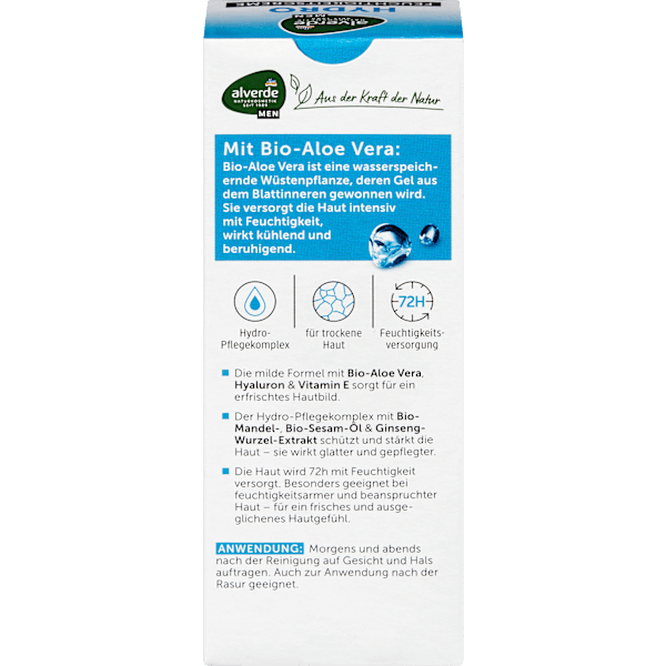 Feuchtigkeitscreme Hydro alverde MEN