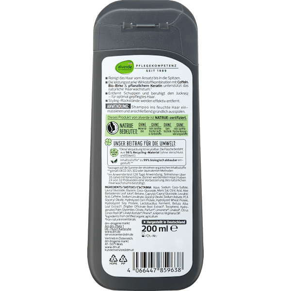 Shampoo Clean Boost alverde MEN
