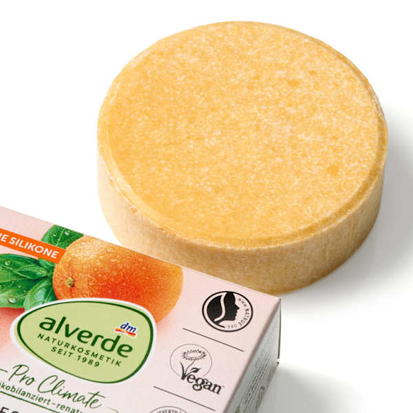 Festes Shampoo Mandarine-Basilikum Duft alverde NATURKOSMETIK