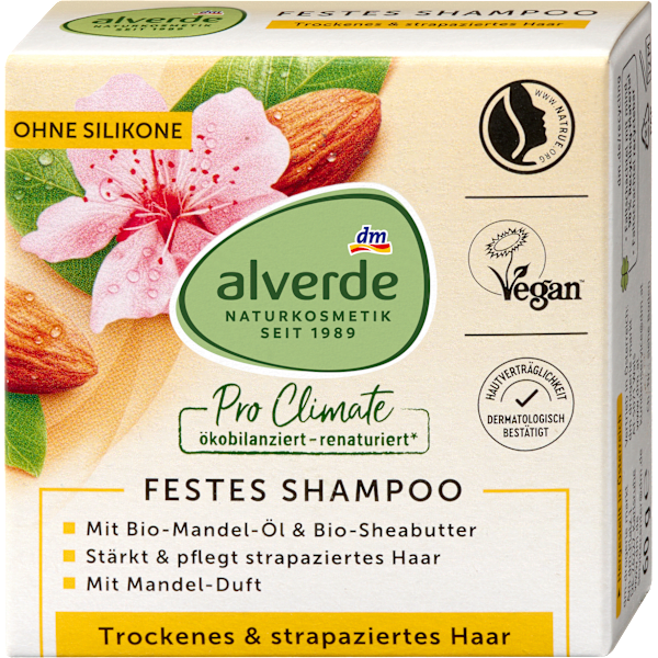 Festes Shampoo Mandel-Öl & Sheabutter alverde NATURKOSMETIK
