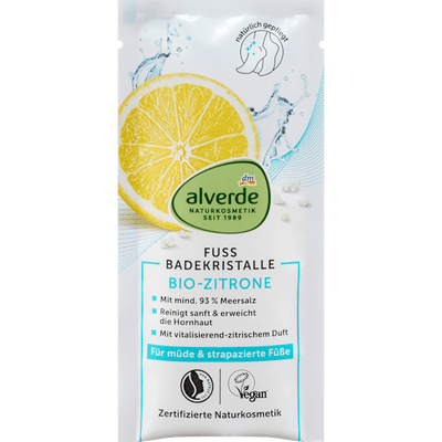 alverde NATURKOSMETIK Foot bath bath crystals lemon, 40 g