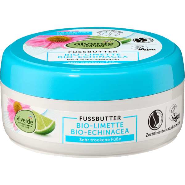 Fußbutter Limette & Echinacea alverde NATURKOSMETIK
